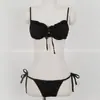 Nuevo traje de baño sexy de dos piezas europeo y americano para mujer que cubre el abdomen, adelgazante, para pecho pequeño, push up, bikini conservador, traje de baño para aguas termales
