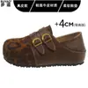 Zapatos tipo Birkenstock de piel genuina, que aumentan la altura, con suela gruesa, completamente cerrados, nueva colección otoño 2026, zapatos Mary Jane de punta redonda, zapatos planos casuales para mujer