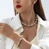 Joias de Moda Transfronteiriças Colar Statement com Pedras Tendência Conjunto de Joias Ccb Simples e Único