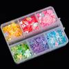 Joyería para Uñas Transfronteriza 6 Cajas Lentejuelas para Arte de Uñas con Forma Especial Material de Joyería DIY Hecho a Mano Parche de Concha Amor