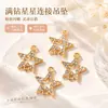 Colgante Doble Estrella Exquisito Oro Kc DIY Collar Pulsera Colgante Fábrica de Joyería Venta Directa Se Puede Lote Mixto Transfronterizo