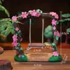 Jardinería de Micro-Paisaje Búho Tocón de Árbol Columpio Decoración Resina Suculenta Maceta Arreglo Floral