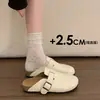 Mocasines de Piel Estilo Francés para Mujer, Suela Gruesa, Nuevo Modelo Primavera/Verano 2025, Zapatos Retro Birkenstock sin Cordones
