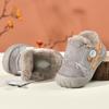 Sapatos infantis para meninos de 0 a 1 a 3 anos de idade 2 sapatos de bebê de outono e inverno para crianças, sapatos de algodão acolchoados com forro de lã antiderrapante e sola macia