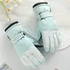 Guantes de Esquí para Mujer, Diseño de Cachorro de Dibujos Animados, Ciclismo al Aire Libre para Estudiantes, A Prueba de Frío, Forrados de Felpa, Engrosados, Compatibles con Pantalla Táctil, Guantes Cálidos de Invierno