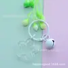 Chaveiro Colorido de Acrílico Transparente com Argola de Estrela Sino Fofo Miçanga DIY para Mochila Chaveiro