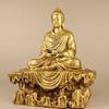 Adornos de Buda de Latón Buda Sakyamuni Adoración en el Hogar Buda Tathagata Gran Sol Buda Sakyamuni Estatua Grande de Bronce