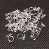 Brincos Não Perfurados Materiais DIY Clips de Orelha de Resina Transparente Conversores de Brincos Conversores de Pino em Forma de U com Strass Feitos à Mão