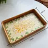 Bandeja de Cáscara de Ratán Vietnamita Bandeja para Frutas Bandeja Rectangular Hogar Sala de Estar Restaurante Lujo Ligero Cesta de Almacenamiento Almacenamiento