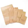 Bolsa de papel kraft con ventana para té, bolsa con base, bolsa de almacenamiento engrosada autosellable, bolsa de embalaje de alimentos, admite impresión en lotes pequeños