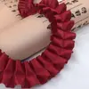Cinta de Poliéster de 4 cm Línea Media Encaje Fruncido de Descuento Flor de Mano Cinta para Empaquetar Cajas de Regalo Adornos para Ropa Zapatos Sombrero 30 metros
