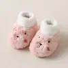 Meias e sapatos de chão quentinhos, forrados com fleece, antiderrapantes para bebês recém-nascidos e crianças pequenas no outono e inverno, para antes de andar