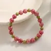 Pulseira de Ágata com Contas de Alto Padrão, Suave e Versátil para Mulheres, Popular no Xiaohongshu, Moderna e Fashion, Versátil para o Dia a Dia
