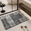 Alfombrilla de baño de tierra de diatomeas estilo étnico para baños del hogar, secado rápido, resistente a la suciedad, antideslizante, absorbente de agua y aceite