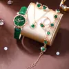 Europa y Estados Unidos transfronterizo nuevo cristal amor joyería cubierta de reloj moda temperamento corazón de melocotón collar pendientes anillo pulsera