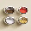 Acero Inoxidable Magnético Montado en Pared Frasco para Condimentos Cocina Especias Caja Transparente de Almacenamiento Caja para Condimentos Frasco para Condimentos Frasco para Condimentos de Barbacoa