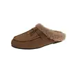 Pantuflas Birkenstock de Felpa con Hebilla Retro para Mujer 2026 Mocasines Cálidos de Algodón Perezoso para Invierno