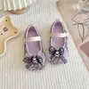 Zapatos de Princesa para Niñas, Nuevos Zapatos de Cristal Estilo Dibujos Animados para Primavera y Otoño para Niñas, Zapatos Pequeños de Cuero para Bebés con Lazo, Zapatos de Cuero para Niños