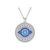 Colgante Ojo del Diablo de Ojos Azules Más Vendido Transfronterizo Collar Retro Joyería para Mujer Versátil Moda Estilo Retro