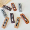 Pinza Rota de Cuero Coreano Pinza Lateral para Niñas Clip Superior Rojo de Internet Pinza Lateral Tamaño Mediano Pinza BB Pinza de Cinta Accesorio para el Cabello Pinza para el Cabello
