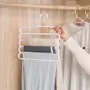 Perchero multifuncional de cinco niveles para pantalones con pinzas, colgador multicapa para armario, perchero para almacenamiento de pantalones, herramienta de almacenamiento de ropa para el hogar