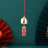 Novo Estilo Pingente Sino da Paz e da Alegria com Gotejamento de Óleo, Acessório de Decoração para Sala de Estar, Sino de Vento Decorativo Pendente, Pequeno Ornamento para Pendurar