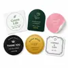 Pegatinas de etiquetas adhesivas personalizadas, marcas publicitarias, pegatinas de sellado para empaques con logo, papel estucado, papel de etiqueta impermeable de forma especial