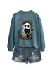 Amazon eBay Tienda Independiente Moda Casual Divertida Mujer Gato Fantasma Murciélago Araña Otoño Invierno Nueva Sudadera