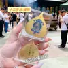 Pegatina para Teléfono Móvil de Oro Puro 999 con las Ocho Deidades Guardianas, Pegatina Dorada Thangka, Una Hoja Un Bodhi, Regalo del Zodiaco para el Año de Nacimiento
