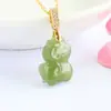 Colgante de Jade con Jade Natural Hetian en Color Agua Clara, Collar del Año del Caballo del Zodiaco, Venta al por Mayor para Atracciones Turísticas S6020803