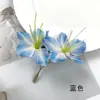 Flores Pequenas Simuladas Fio de Flor Begônia de 2 Pétalas DIY Adereço de Cabeça Flor Lilás Grampo de Cabelo Material de Flor Adereço Fotografia Arte Floral Pequenos Enfeites