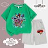 Novo Conjunto de Shorts Versátil de Algodão Puro Respirável de Manga Curta para Meninos e Meninas Brawl Lstars Nicho
