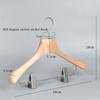 Tienda de Ropa Percha de Madera Estilo Coreano Perchero para Pantalones Color Madera Natural Hombro Ancho Percha de Traje de Gama Alta Percha de Madera para Ropa de Hotel de Gama Alta