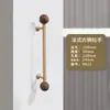 Novas Maçanetas de Madeira de Nogueira Estilo Chinês para Portas de Guarda-Roupa e Armários, Maçanetas Redondas Pequenas de Latão para Gavetas, Estilo Francês Bronze Antigo