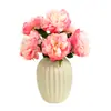 Flores Artificiales de Peonía China Vintage con un Toque de Lujo, Ramos de Flores Falsas Realistas, Flores de Mano de Alta Calidad, Arreglos Florales Artificiales para Sala de Estar