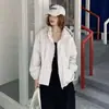 Chamarra corta a prueba de viento con capucha para mujer, colección primavera y otoño 2026, diseño holgado, chamarra con cierre para mujeres petite