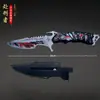 Delta Game Merchandise Cuchillo Verdugo Arma de Metal 22cm Modelo Sin Afilar Accesorio Decoración Artículo Coleccionable
