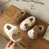 Zapatos para Bebé y Niño Pequeño Niñas Gato Lindo Zapatos de Algodón 2026 Otoño Invierno Nuevos Suela Suave Elegantes Zapatos de Felpa Cálida con Felpa Adicional