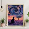 Exclusivo transfronteiriço quente pintura de diamante 5d céu estrelado colorido conceito artístico paisagem ponto cruz diy pintura decorativa para sala de estar