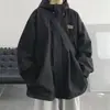 Chaqueta con capucha de trabajo de estilo japonés de moda para hombre, primavera y otoño, abrigo casual elegante y versátil