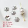 Banho de cobre tampa de ouro real receptáculo de coleção grande tampa oca material para colar pulseira brinco com contas feito à mão DIY