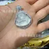 Colgante de Buda con Crisoprasa de Hielo Incrustada Chapado en Plata al por Mayor Colgante de Collar de Jade Blanco Buda Maitreya para Mujer