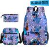 Produto Transfronteiriço 3D Novo: Mochila com Estampa de Desenho Animado, Bolsa Escolar, Estojo e Bolsa de Ombro Conjunto de Três Peças para Alunos do Ensino Fundamental e Médio