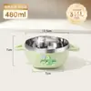 Tazón con Dos Orejas Tazón para Sopa Acero Inoxidable 316L Tazón para Niños Tazón para Alimentar Bebés Juego de Vajilla Antiescaldante con Tapa