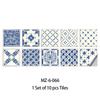 Azul e Branco Porcelana Padrão Fosco Piso Adesivo Cozinha Backsplash Desktop Guarda-roupa Remodelado Adesivo de Parede MZ-6-066