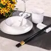 Vajilla de cerámica para presentación de hotel: juego de cuatro piezas, juego de cinco piezas, juego de tres piezas para presentación de restaurante, incluyendo platos, tazones, cucharas y platitos para huesos