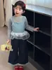 Conjunto de Ropa Interior Básica Estilo Coreano para Niñas, Nuevo Conjunto de Dos Piezas de Camiseta de Tirantes de Manga Larga para Niños Primavera y Otoño, Top para Bebé