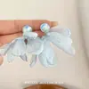Pendientes Súper Hada Lindos Flor Fresca Gasa Perla Playa Diseño de Nicho Simple Pendientes Pendientes