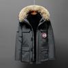 Jaqueta de Penas Masculina Resistência ao Frio Sub-Zero Inverno 2023 Estilo Canadense Jaqueta de Ganso Roupa de Trabalho para Casal Jaqueta de Penas de Pato Branco Masculina