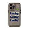 Texto [Buena Suerte Siempre Te Acompaña] Es Adecuado para Funda de Teléfono iPhone 17 Pro Max 14/15 Apple 16 Cobertura Completa 13